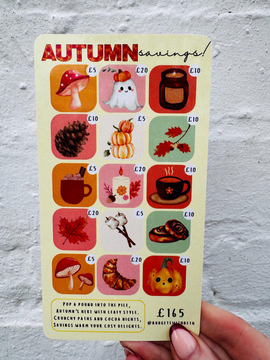 SEASONAL CHALLENGES - Laminated Cash Wallet Tracker