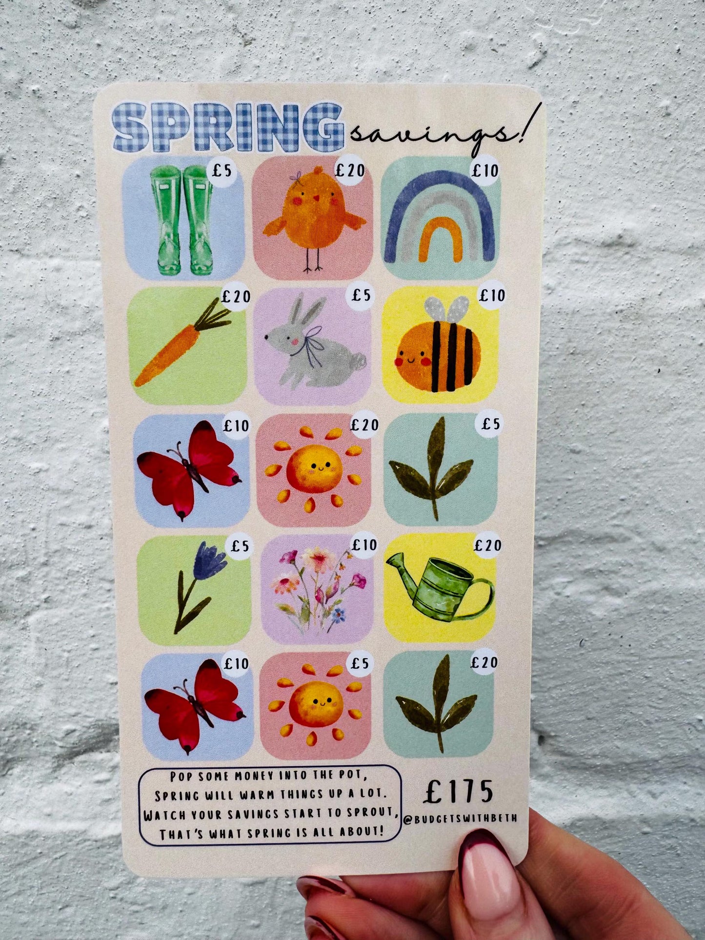 SEASONAL CHALLENGES - Laminated Cash Wallet Tracker