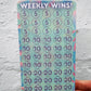 Weekly Wins Saver Challenge – Laminated Cash Envelope Tracker