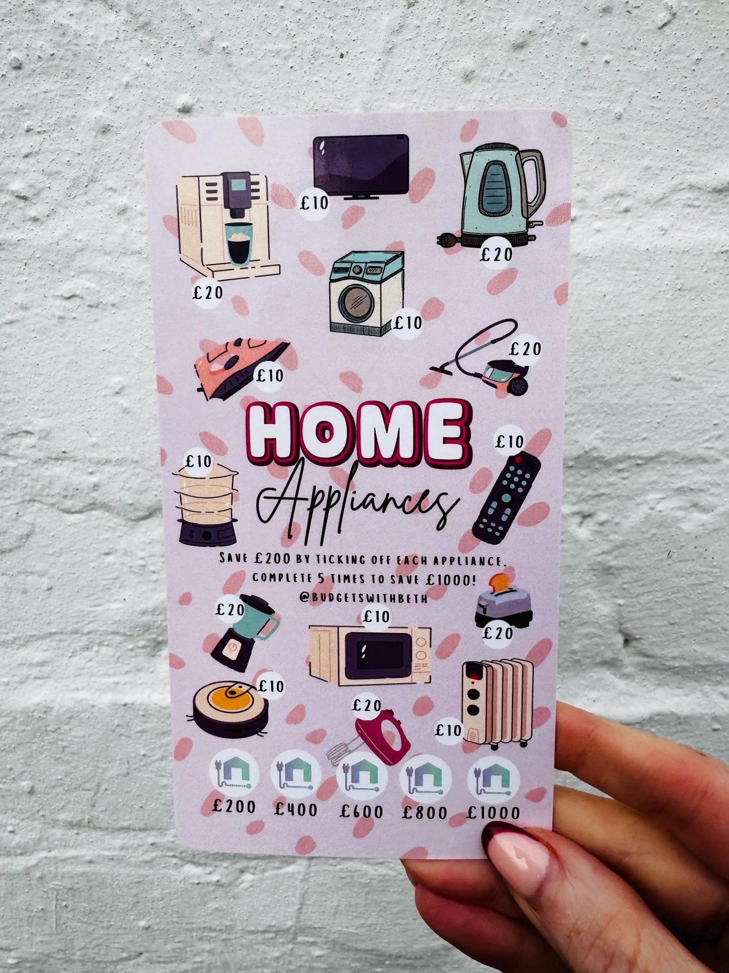 Home Appliance Saver Challenge – Laminated Cash Envelope Tracker