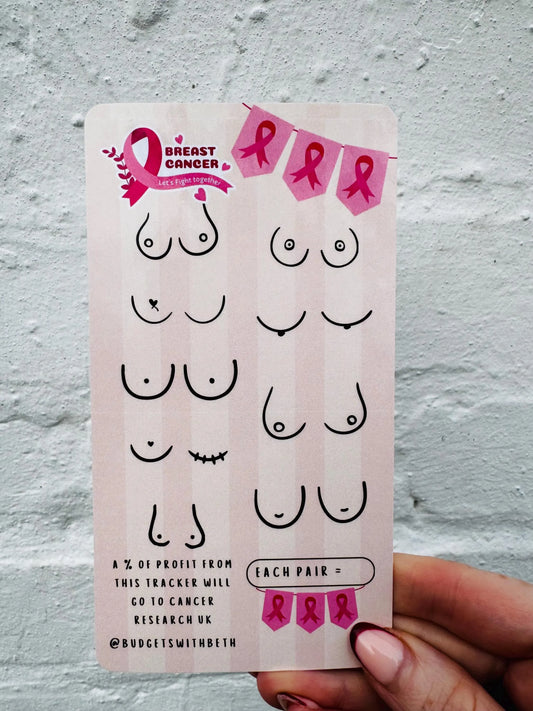 Breast Cancer Saver Challenge – Laminated Cash Envelope Tracker